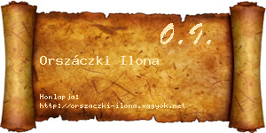 Orszáczki Ilona névjegykártya